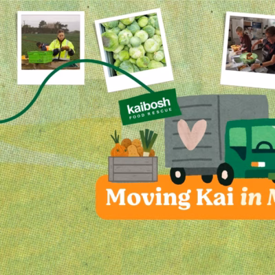 Food rescue campaign with cheerful visuals